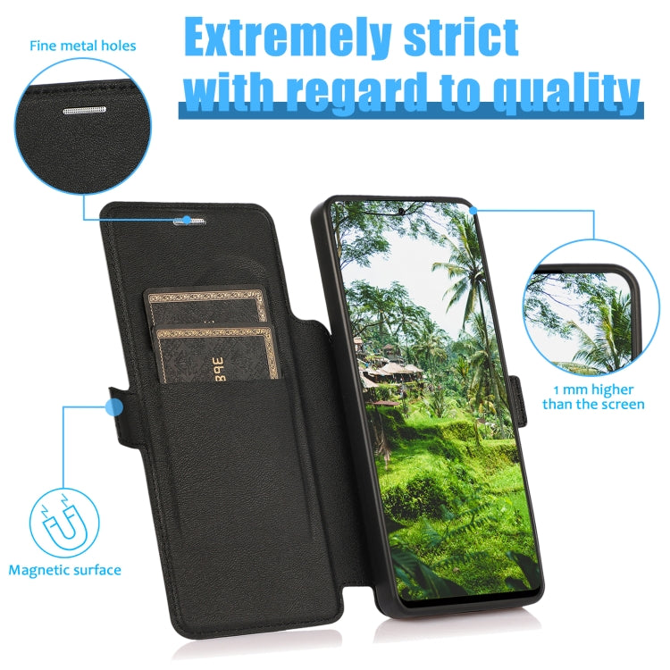 Push Window Double Buckle PU + Silicone Horizontal Flip Leather Case with Holder & Card Slot For Samsung Galaxy S21 Ultra 5G