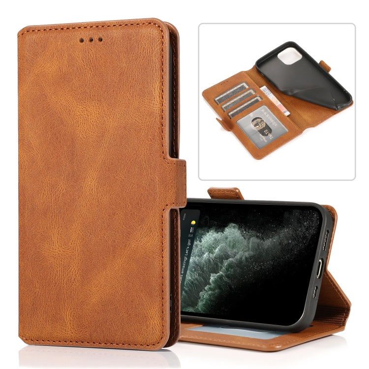 For iPhone 13 mini Retro Magnetic Closing Clasp Horizontal Flip Leather Case with Holder & Card Slots & Photo Frame & Wallet