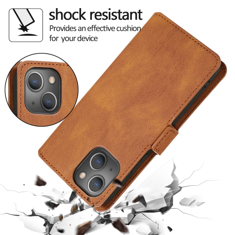 For iPhone 13 mini Retro Magnetic Closing Clasp Horizontal Flip Leather Case with Holder & Card Slots & Photo Frame & Wallet