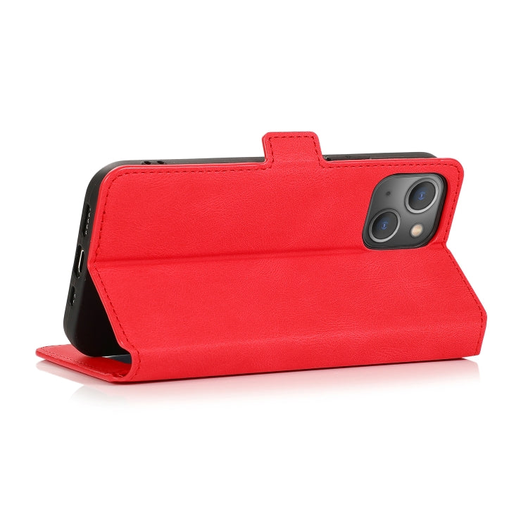 For iPhone 13 Retro Magnetic Closing Clasp Horizontal Flip Leather Case with Holder & Card Slots & Photo Frame & Wallet