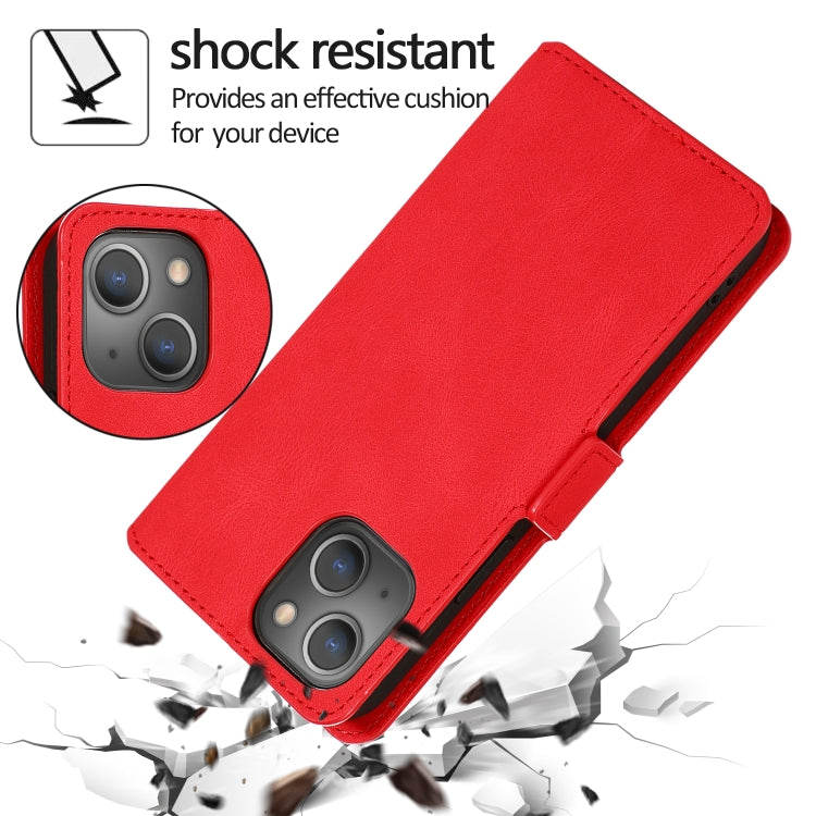 For iPhone 13 Retro Magnetic Closing Clasp Horizontal Flip Leather Case with Holder & Card Slots & Photo Frame & Wallet