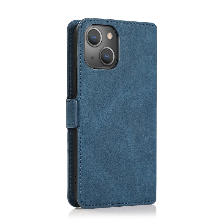 For iPhone 13 Retro Magnetic Closing Clasp Horizontal Flip Leather Case with Holder & Card Slots & Photo Frame & Wallet