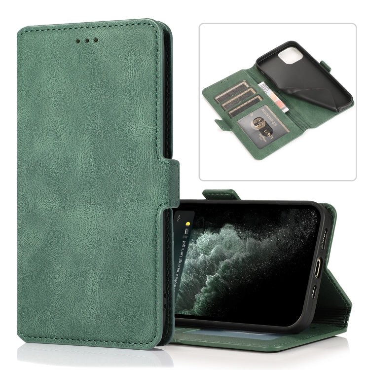 For iPhone 13 Retro Magnetic Closing Clasp Horizontal Flip Leather Case with Holder & Card Slots & Photo Frame & Wallet