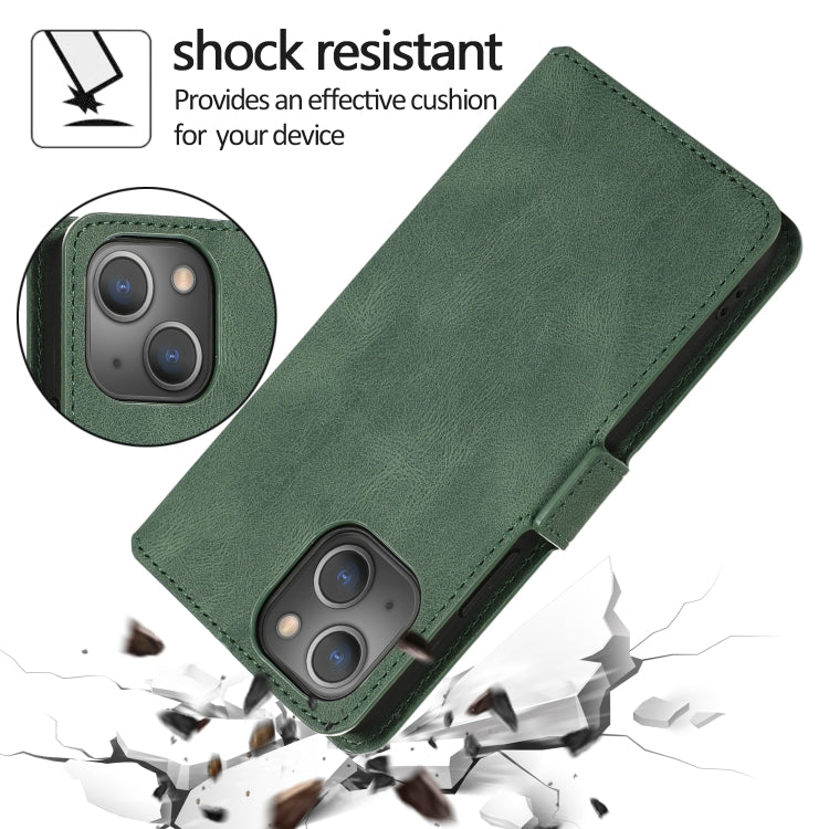 For iPhone 13 Retro Magnetic Closing Clasp Horizontal Flip Leather Case with Holder & Card Slots & Photo Frame & Wallet