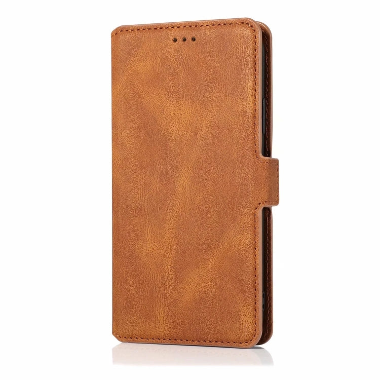 For iPhone 13 Retro Magnetic Closing Clasp Horizontal Flip Leather Case with Holder & Card Slots & Photo Frame & Wallet