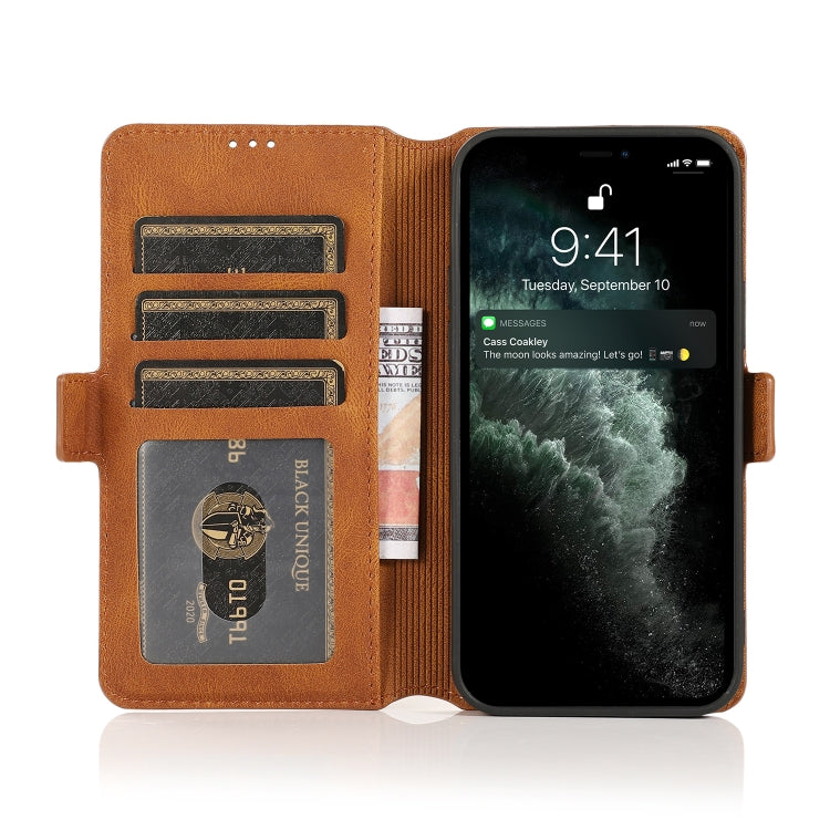 For iPhone 13 Retro Magnetic Closing Clasp Horizontal Flip Leather Case with Holder & Card Slots & Photo Frame & Wallet
