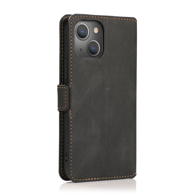For iPhone 13 Pro Retro Magnetic Closing Clasp Horizontal Flip Leather Case with Holder & Card Slots & Photo Frame & Wallet