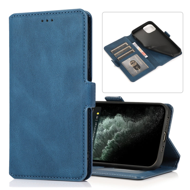 For iPhone 13 Pro Max Retro Magnetic Closing Clasp Horizontal Flip Leather Case with Holder & Card Slots & Photo Frame & Wallet