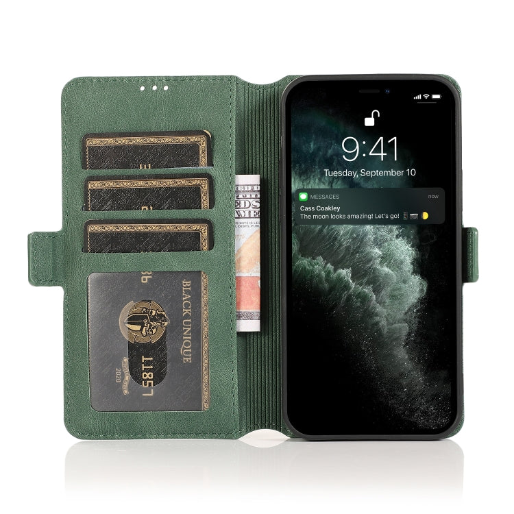 For iPhone 13 Pro Max Retro Magnetic Closing Clasp Horizontal Flip Leather Case with Holder & Card Slots & Photo Frame & Wallet