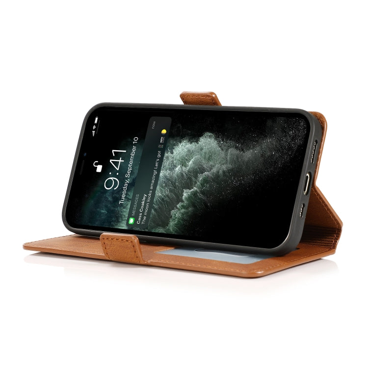 For iPhone 13 Pro Max Retro Magnetic Closing Clasp Horizontal Flip Leather Case with Holder & Card Slots & Photo Frame & Wallet