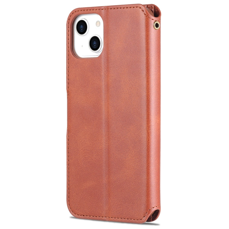 For iPhone 13 AZNS Calf Texture Horizontal Flip Leather Case with Holder & Card Slots & Wallet & Photo Frame
