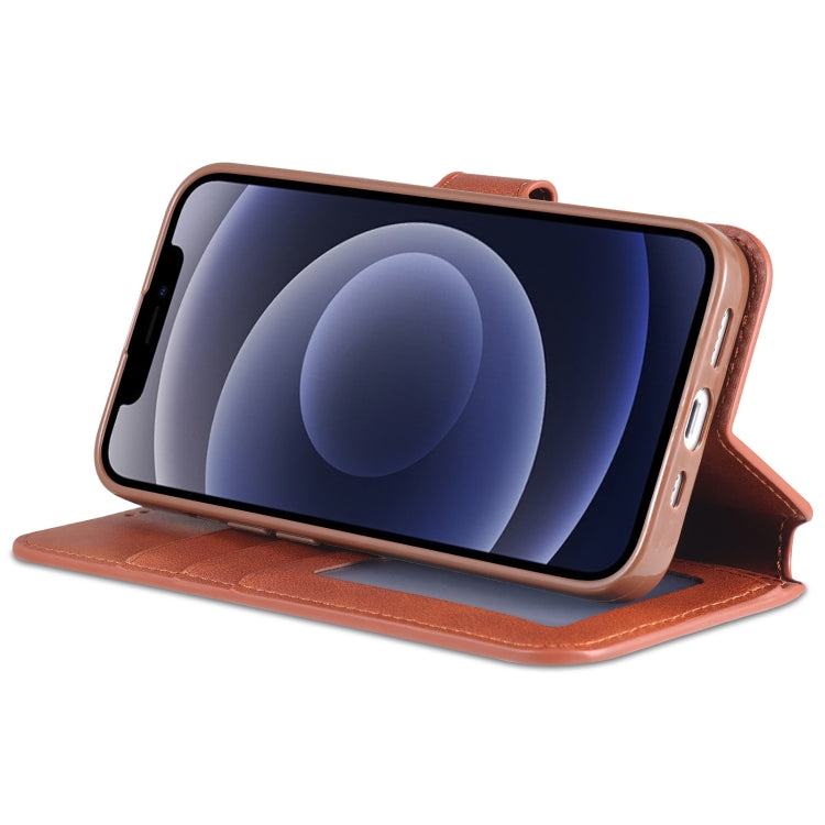 For iPhone 13 AZNS Calf Texture Horizontal Flip Leather Case with Holder & Card Slots & Wallet & Photo Frame
