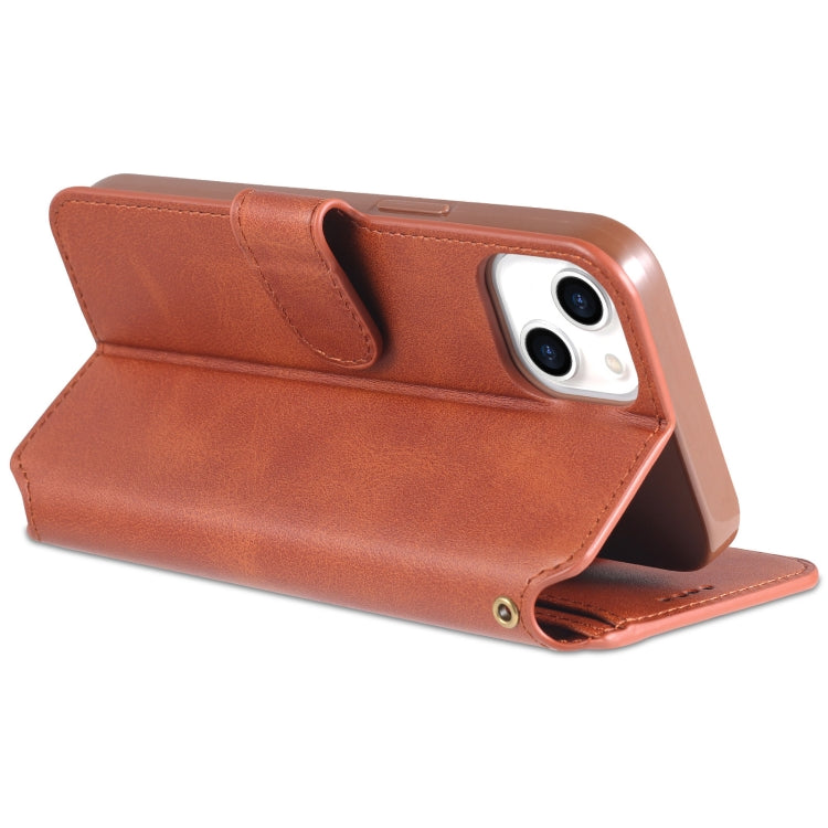 For iPhone 13 AZNS Calf Texture Horizontal Flip Leather Case with Holder & Card Slots & Wallet & Photo Frame