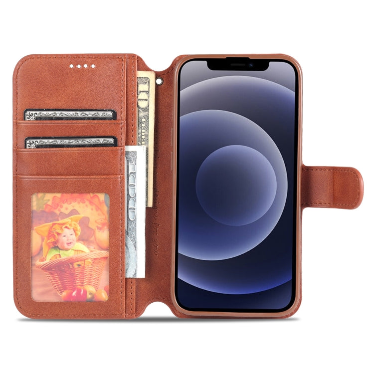 For iPhone 13 AZNS Calf Texture Horizontal Flip Leather Case with Holder & Card Slots & Wallet & Photo Frame