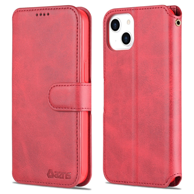 For iPhone 13 AZNS Calf Texture Horizontal Flip Leather Case with Holder & Card Slots & Wallet & Photo Frame