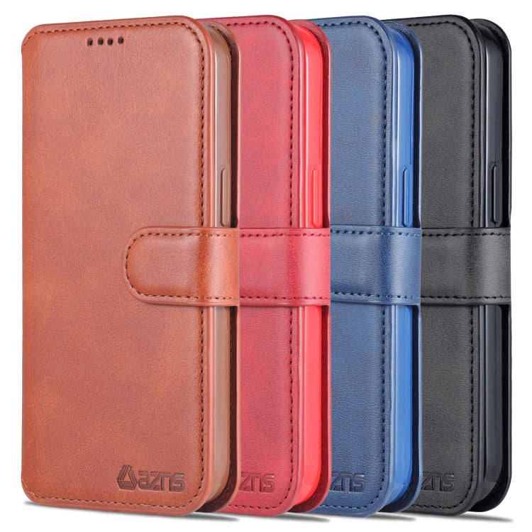 For iPhone 13 AZNS Calf Texture Horizontal Flip Leather Case with Holder & Card Slots & Wallet & Photo Frame
