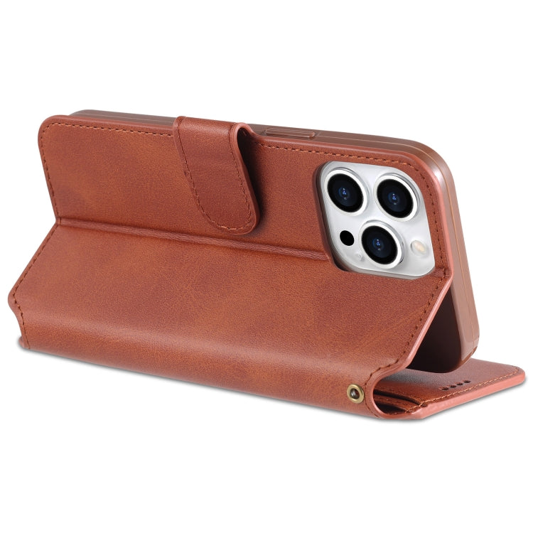 For iPhone 13 Pro AZNS Calf Texture Horizontal Flip Leather Case with Holder & Card Slots & Wallet & Photo Frame