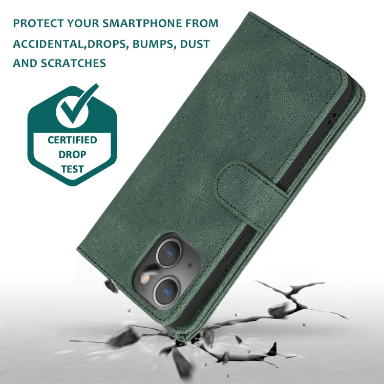 For iPhone 13 mini Skin-feel Crazy Horse Texture Zipper Wallet Bag Horizontal Flip Leather Case with Holder & Card Slots & Wallet & Lanyard