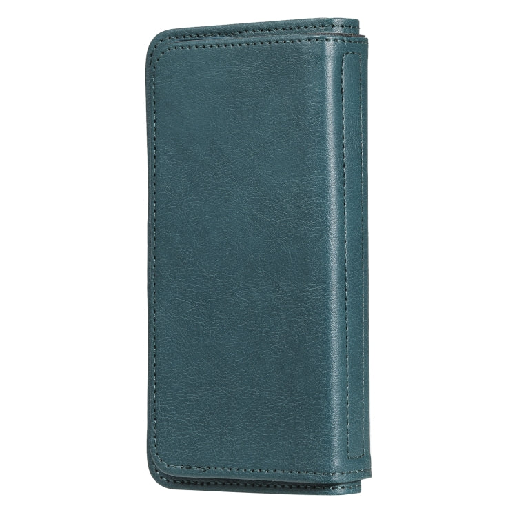 For iPhone 13 Pro Multifunctional Magnetic Copper Buckle Horizontal Flip Solid Color Leather Case with 10 Card Slots & Wallet & Holder & Photo Frame