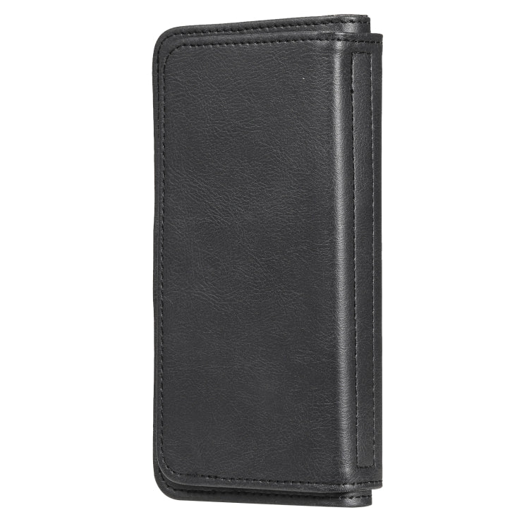 For iPhone 13 Pro Multifunctional Magnetic Copper Buckle Horizontal Flip Solid Color Leather Case with 10 Card Slots & Wallet & Holder & Photo Frame