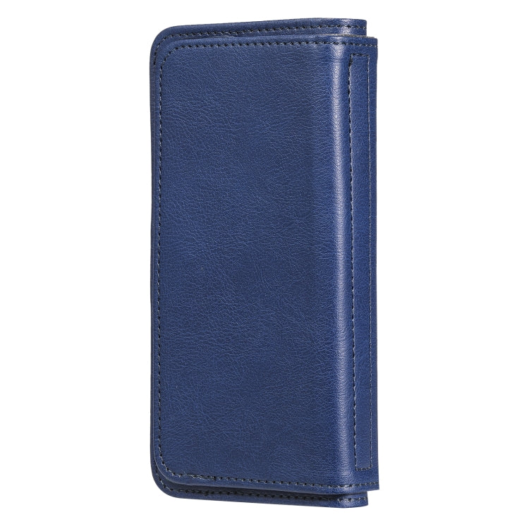 For iPhone 13 Pro Multifunctional Magnetic Copper Buckle Horizontal Flip Solid Color Leather Case with 10 Card Slots & Wallet & Holder & Photo Frame