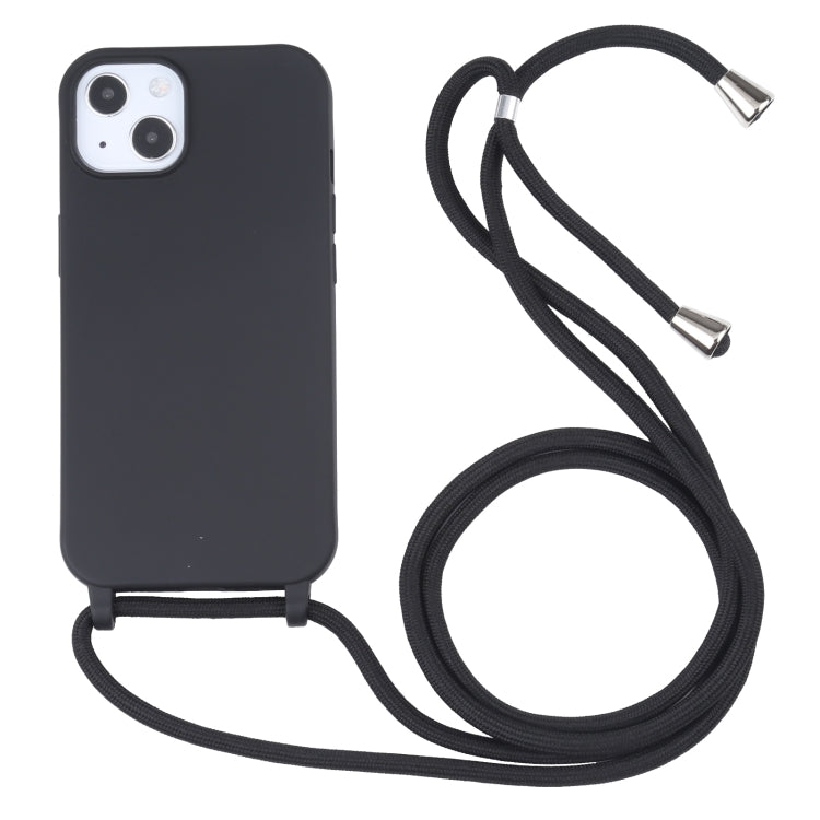 For iPhone 13 mini Candy Colors TPU Protective Case with Lanyard