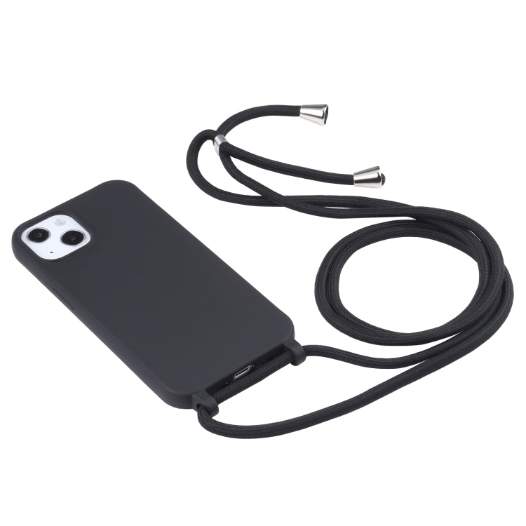For iPhone 13 mini Candy Colors TPU Protective Case with Lanyard