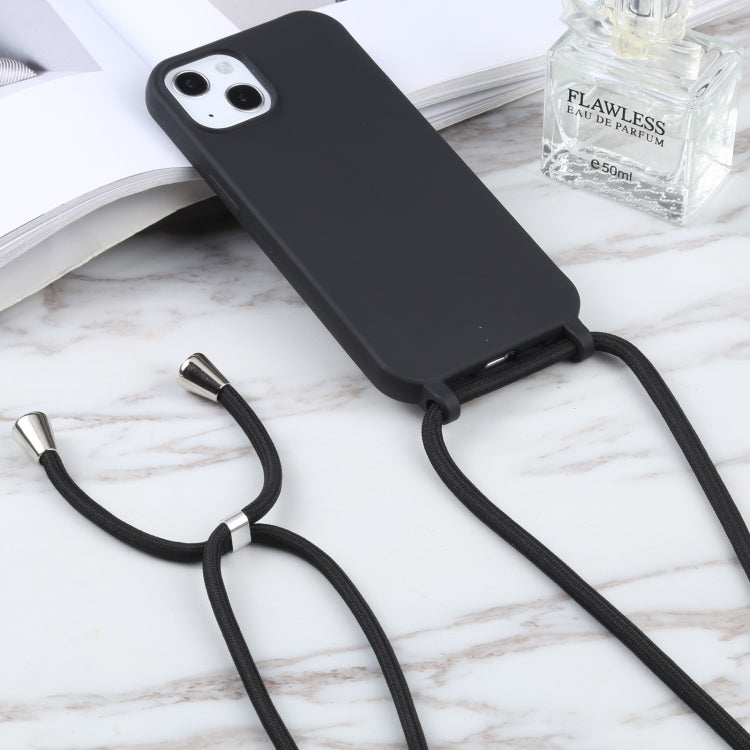 For iPhone 13 mini Candy Colors TPU Protective Case with Lanyard