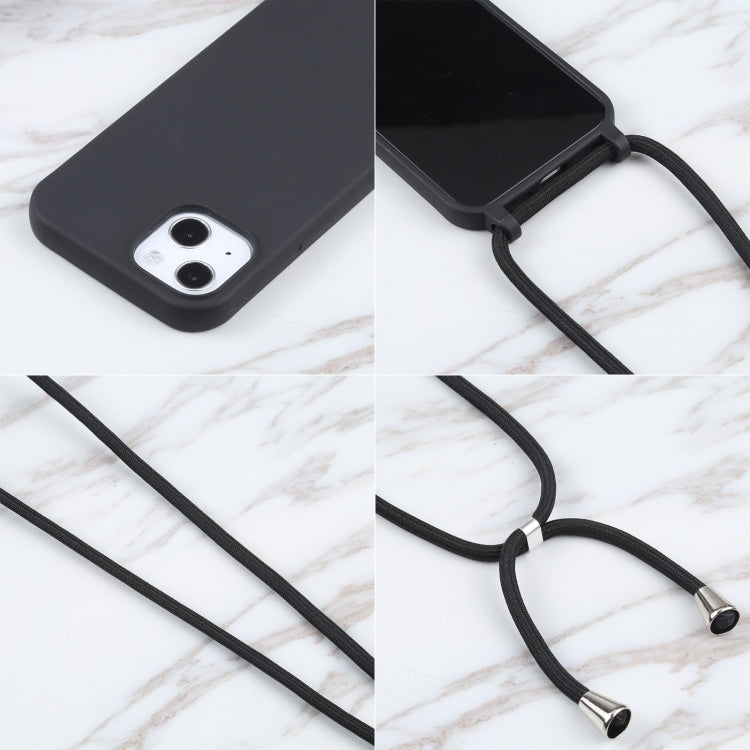 For iPhone 13 mini Candy Colors TPU Protective Case with Lanyard