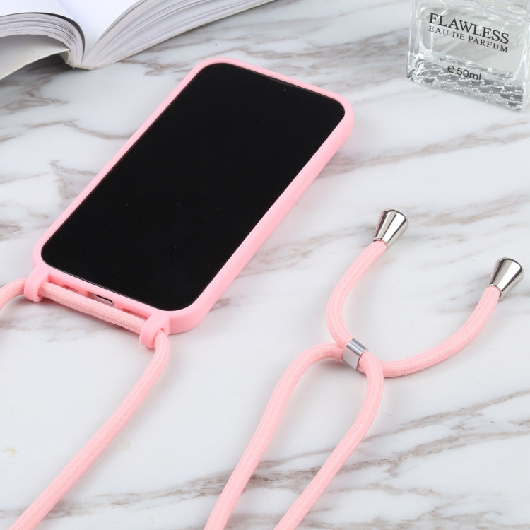 For iPhone 13 mini Candy Colors TPU Protective Case with Lanyard