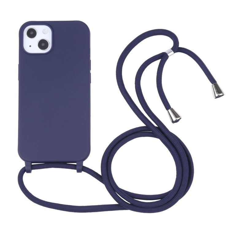For iPhone 13 mini Candy Colors TPU Protective Case with Lanyard
