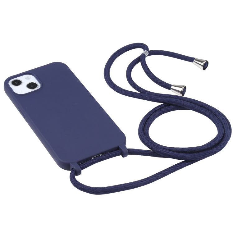 For iPhone 13 mini Candy Colors TPU Protective Case with Lanyard