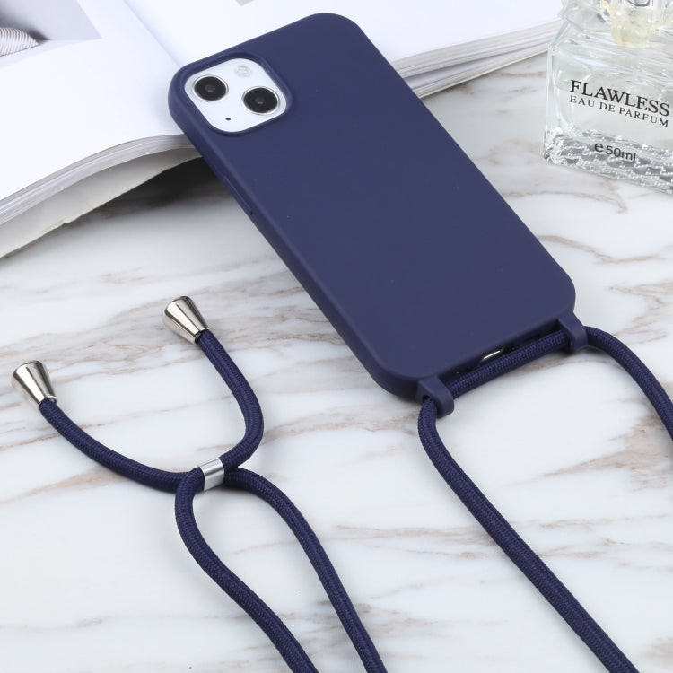 For iPhone 13 mini Candy Colors TPU Protective Case with Lanyard