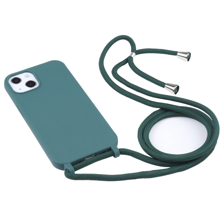 For iPhone 13 mini Candy Colors TPU Protective Case with Lanyard