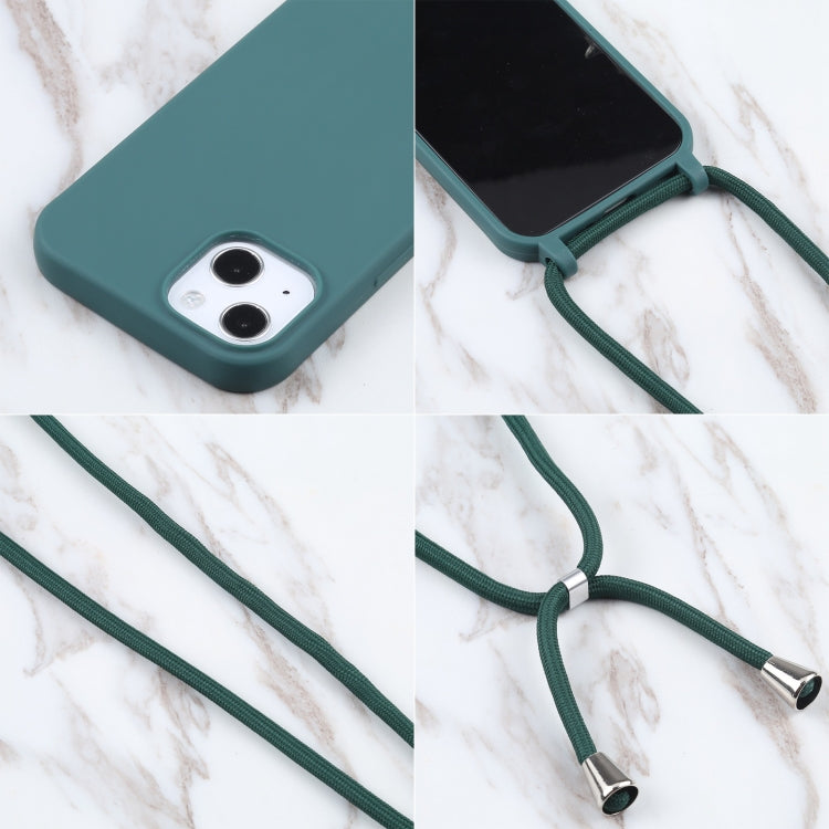 For iPhone 13 mini Candy Colors TPU Protective Case with Lanyard