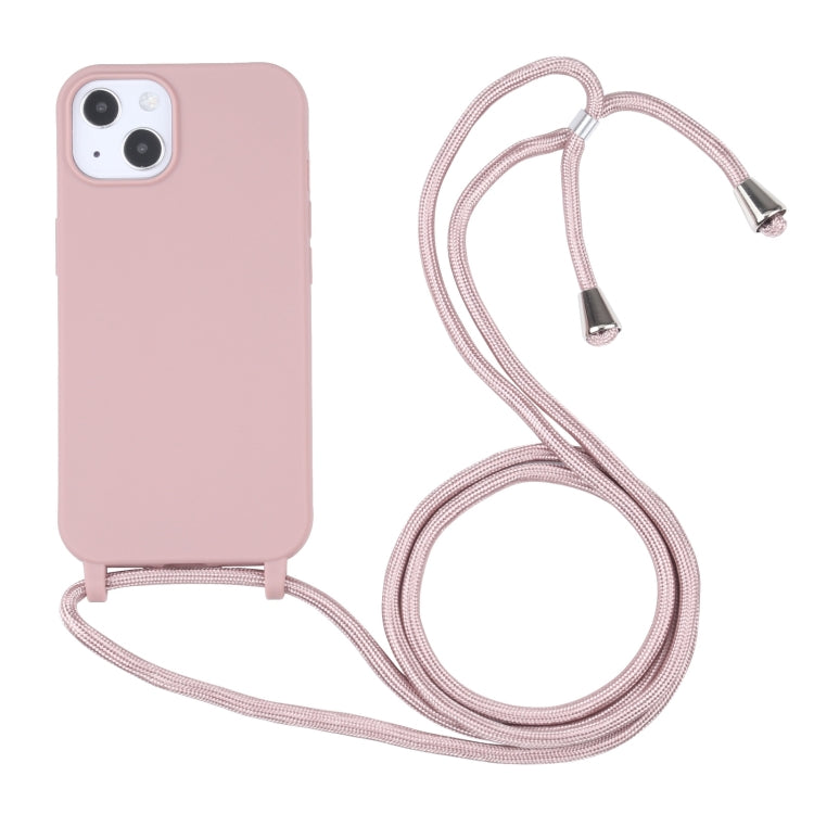 For iPhone 13 mini Candy Colors TPU Protective Case with Lanyard