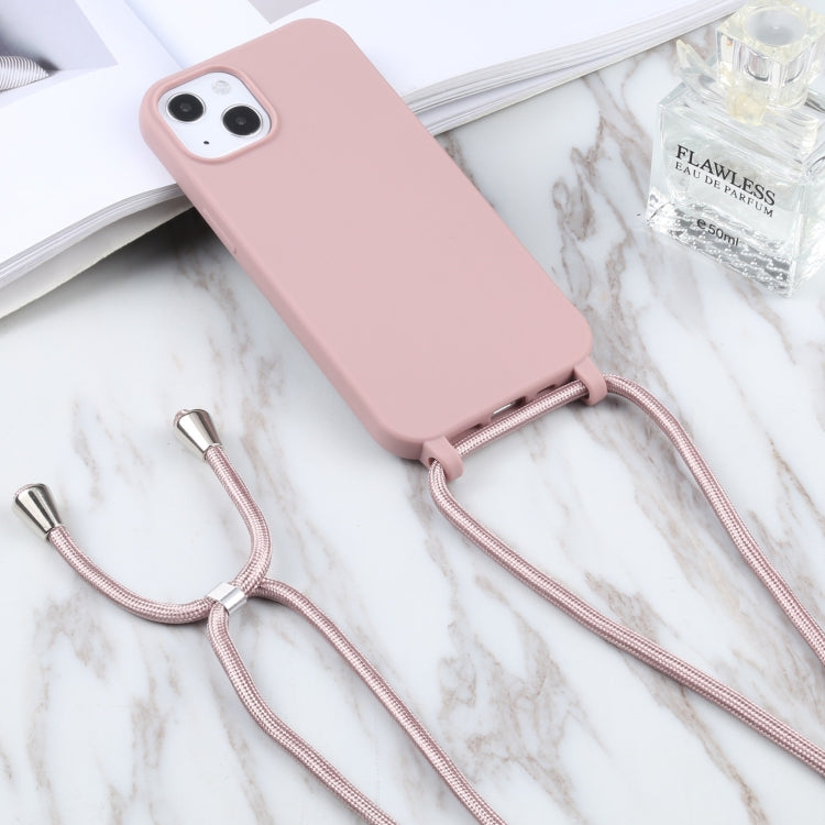 For iPhone 13 mini Candy Colors TPU Protective Case with Lanyard