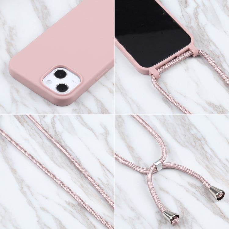 For iPhone 13 mini Candy Colors TPU Protective Case with Lanyard