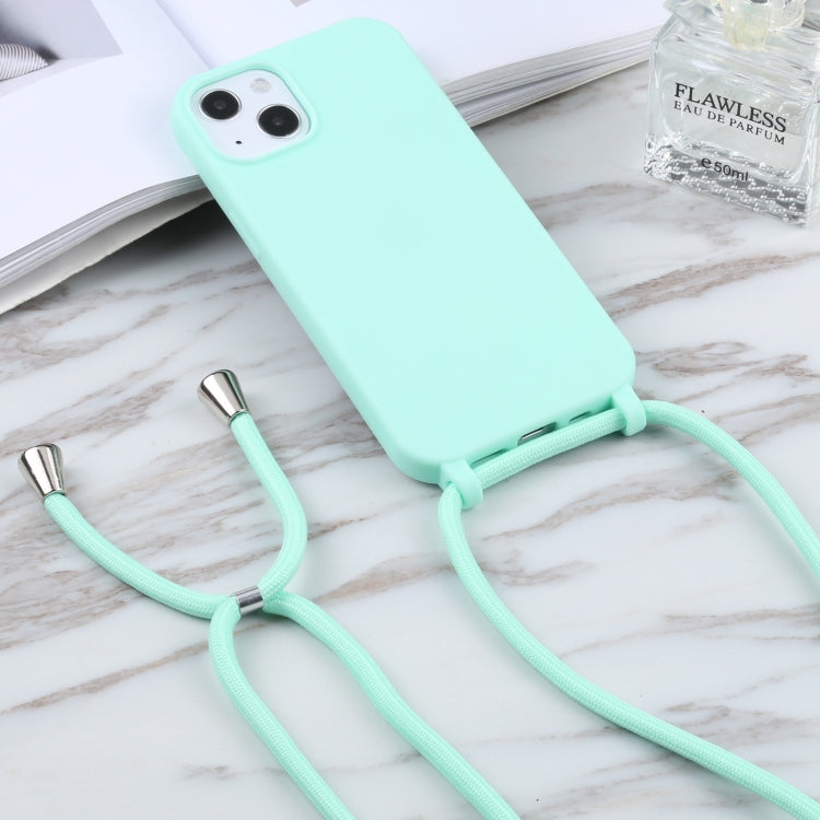 For iPhone 13 mini Candy Colors TPU Protective Case with Lanyard