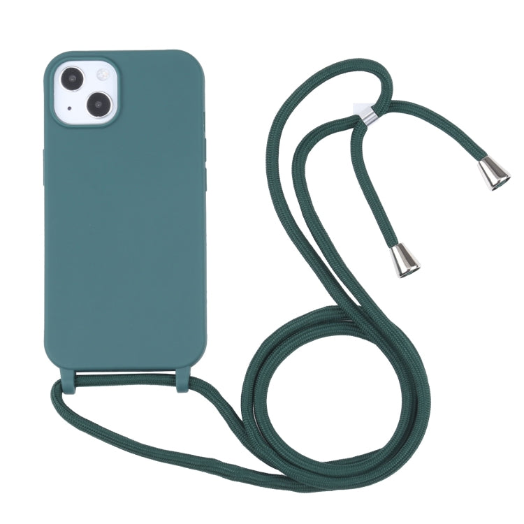 For iPhone 13 Candy Colors TPU Protective Case with Lanyard