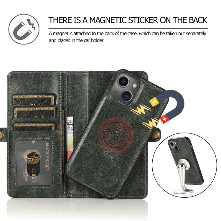 For iPhone 13 mini Strong Magnetic Detachable Horizontal Flip Leather Case with Card Slots & Wallet For  iPhone 13 Mini