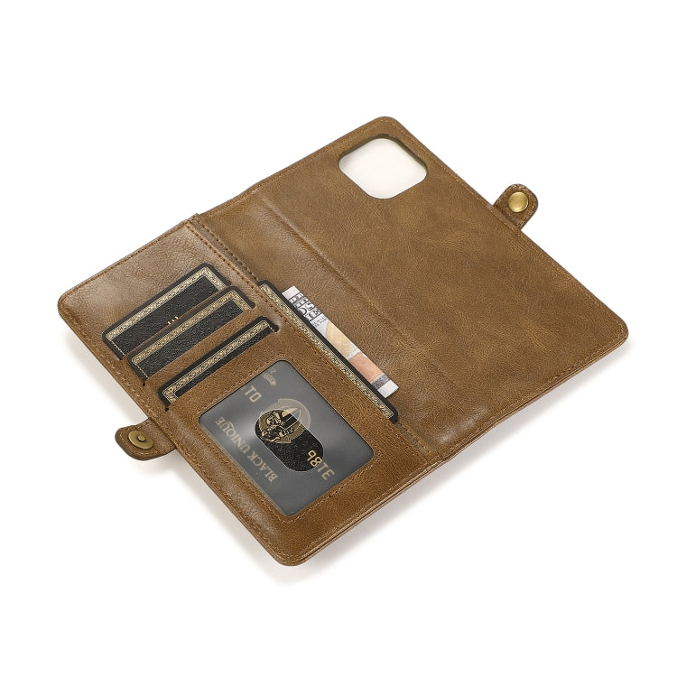 For iPhone 13 mini Strong Magnetic Detachable Horizontal Flip Leather Case with Card Slots & Wallet For  iPhone 13 Mini