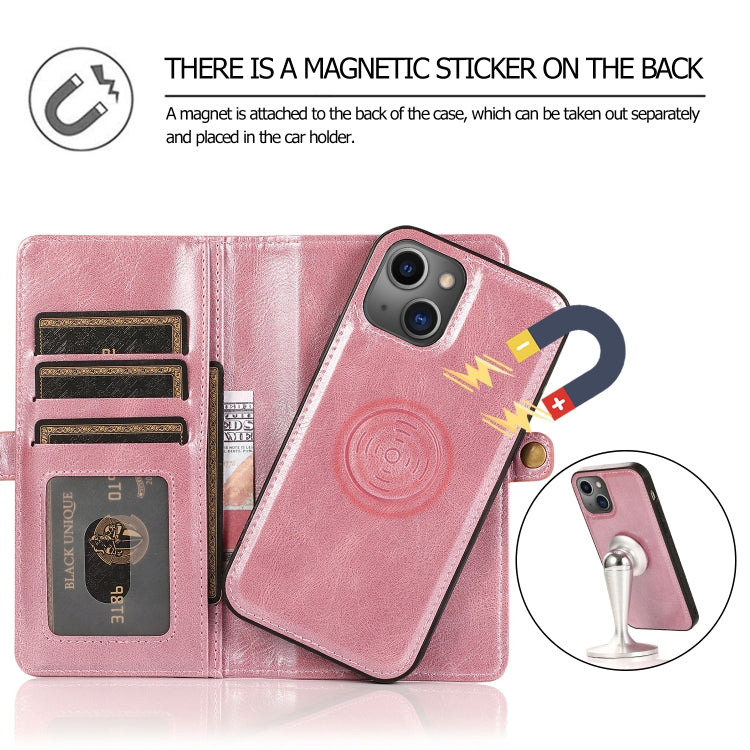For iPhone 13 mini Strong Magnetic Detachable Horizontal Flip Leather Case with Card Slots & Wallet For  iPhone 13 Mini