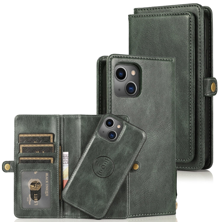 For iPhone 13 Pro Strong Magnetic Detachable Horizontal Flip Leather Case with Card Slots & Wallet