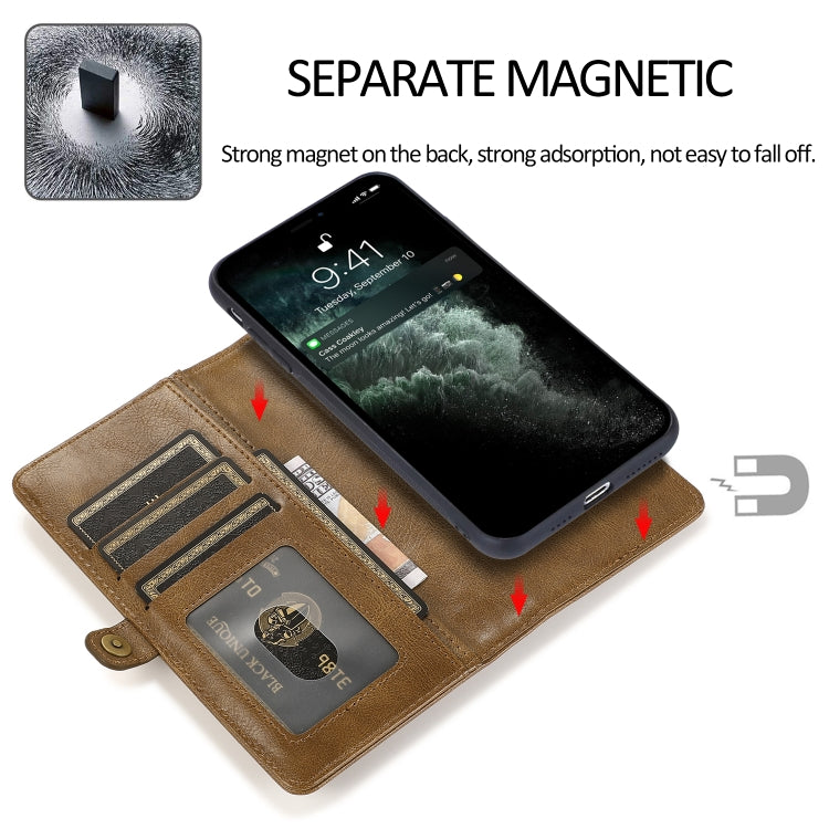 For iPhone 13 Pro Strong Magnetic Detachable Horizontal Flip Leather Case with Card Slots & Wallet