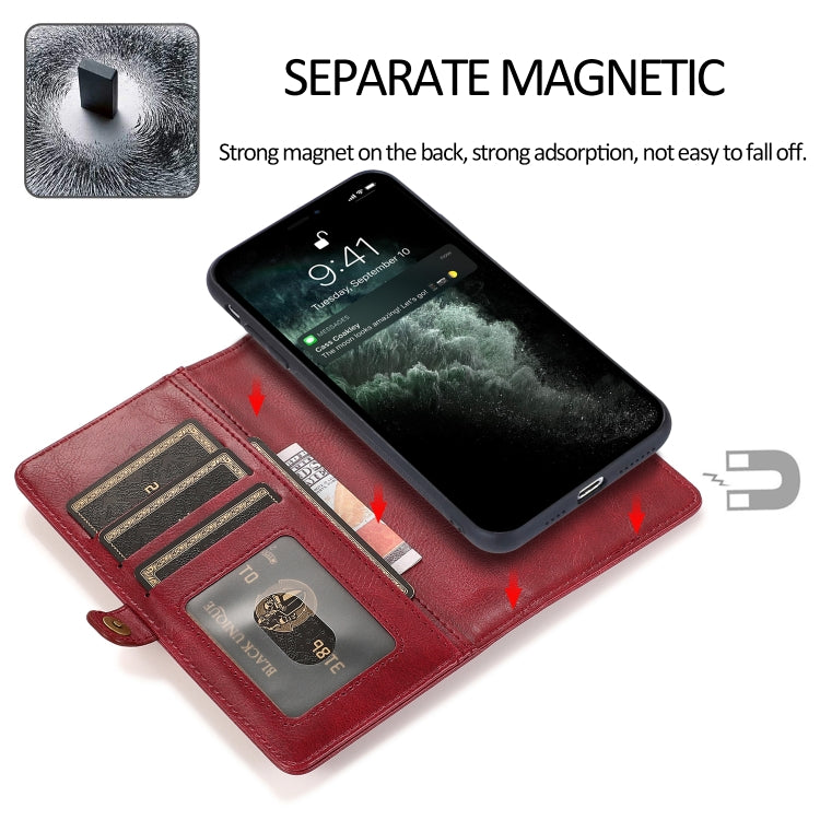 For iPhone 13 Pro Strong Magnetic Detachable Horizontal Flip Leather Case with Card Slots & Wallet
