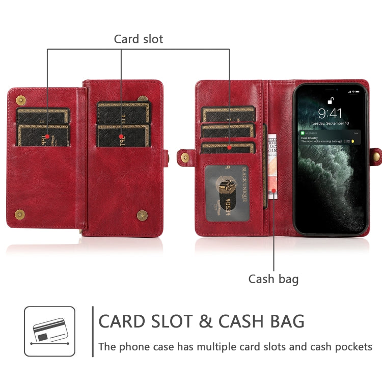 For iPhone 13 Pro Strong Magnetic Detachable Horizontal Flip Leather Case with Card Slots & Wallet