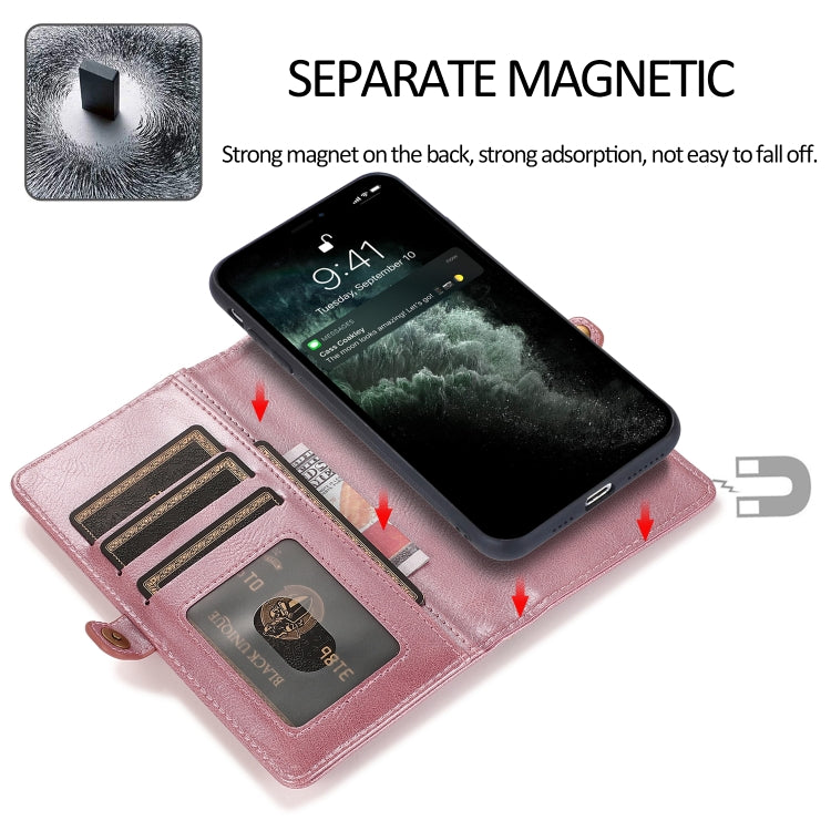 For iPhone 13 Pro Strong Magnetic Detachable Horizontal Flip Leather Case with Card Slots & Wallet