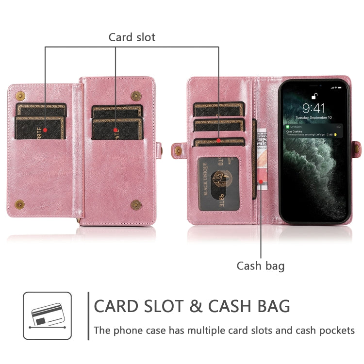 For iPhone 13 Pro Strong Magnetic Detachable Horizontal Flip Leather Case with Card Slots & Wallet