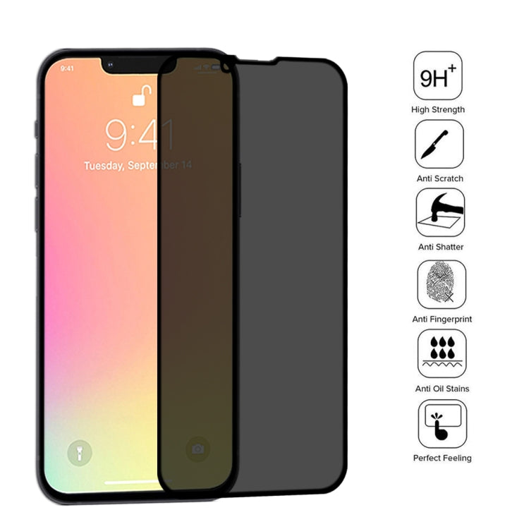 For iPhone 13 mini Anti-peeping Plasma Oil Coated High Aluminum Wear-resistant Tempered Glass Film